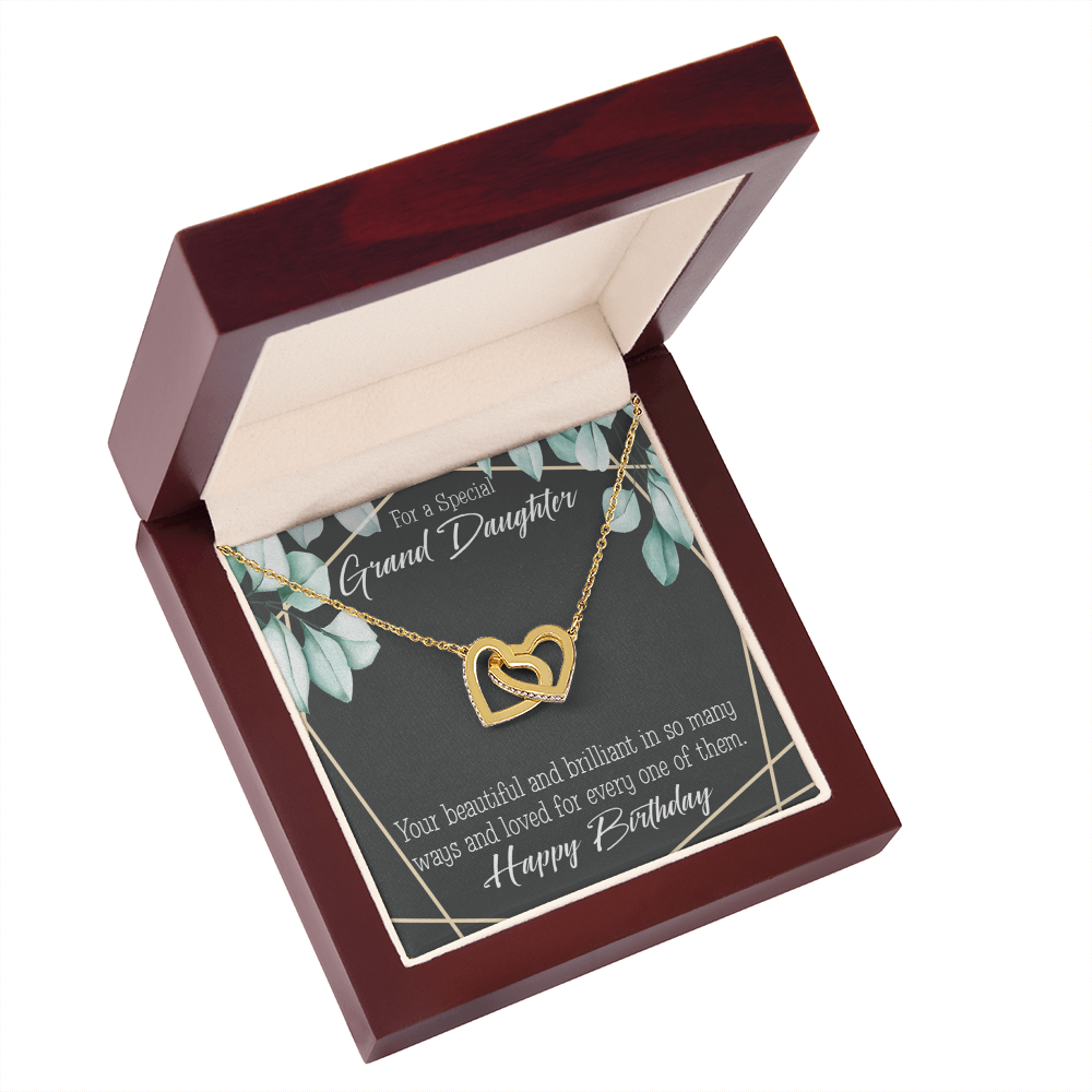 To Granddaughter Happy Birthday Granddaughter Inseparable Necklace-Express Your Love Gifts