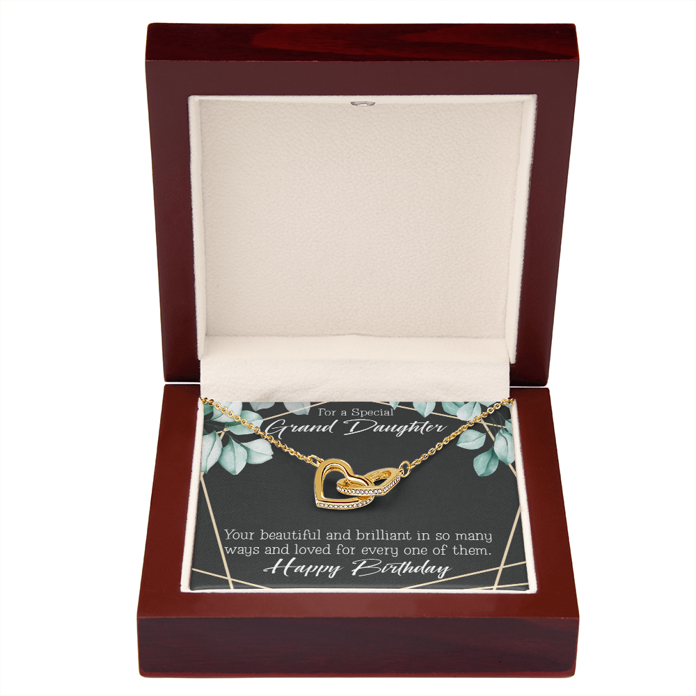 To Granddaughter Happy Birthday Granddaughter Inseparable Necklace-Express Your Love Gifts