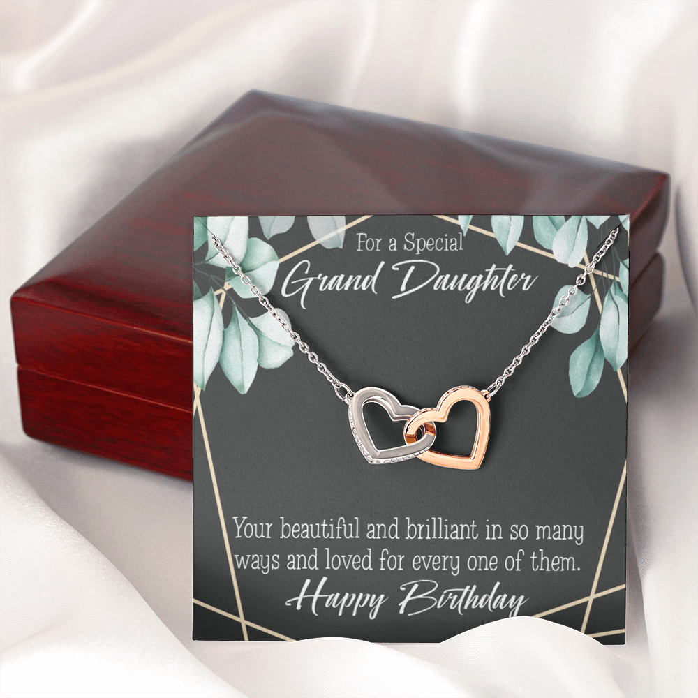 To Granddaughter Happy Birthday Granddaughter Inseparable Necklace-Express Your Love Gifts