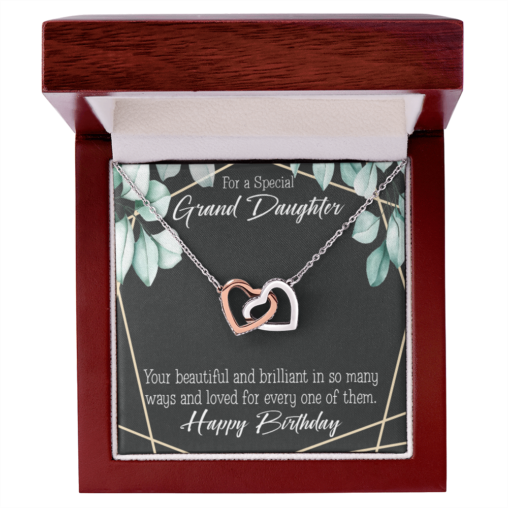 To Granddaughter Happy Birthday Granddaughter Inseparable Necklace-Express Your Love Gifts