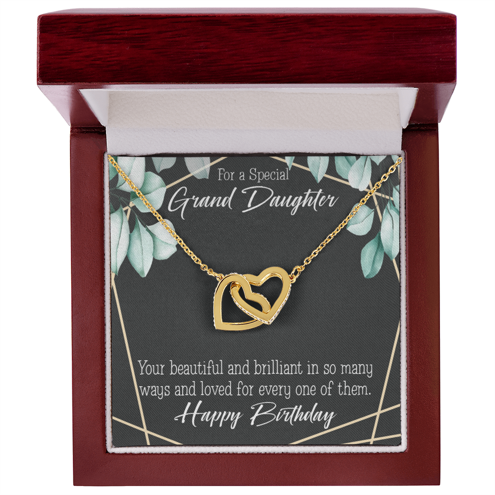 To Granddaughter Happy Birthday Granddaughter Inseparable Necklace-Express Your Love Gifts
