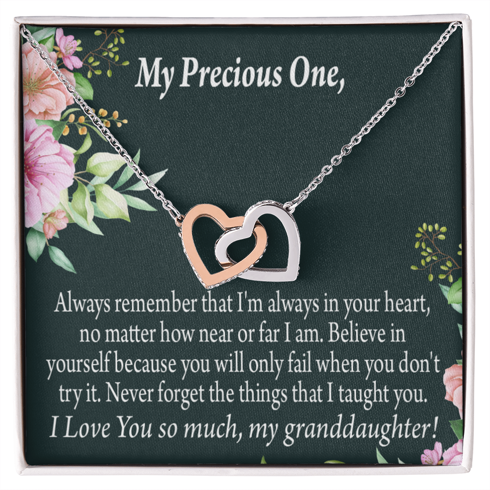 To Granddaughter Inspirational Message From Grandma Inseparable Necklace-Express Your Love Gifts