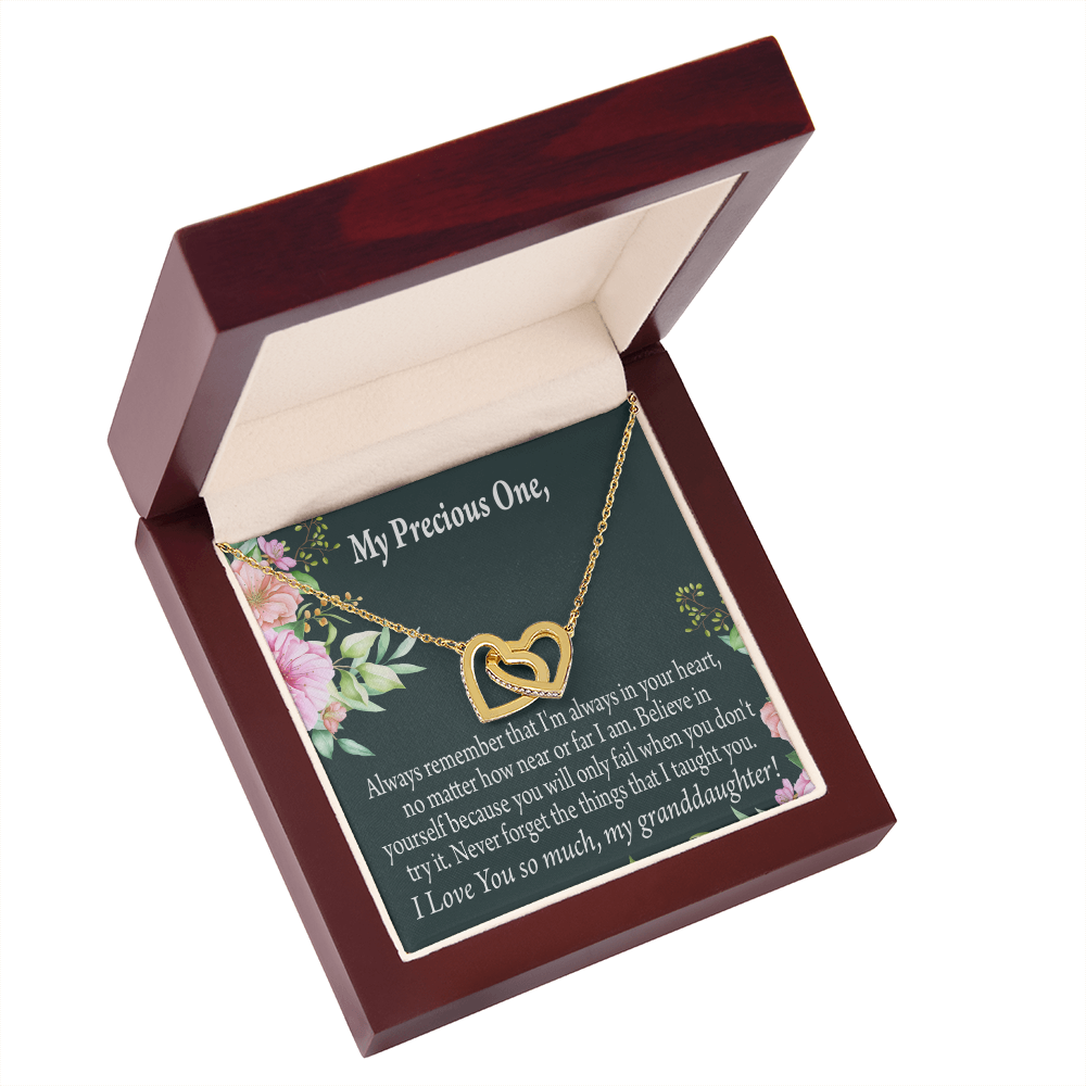 To Granddaughter Inspirational Message From Grandma Inseparable Necklace-Express Your Love Gifts