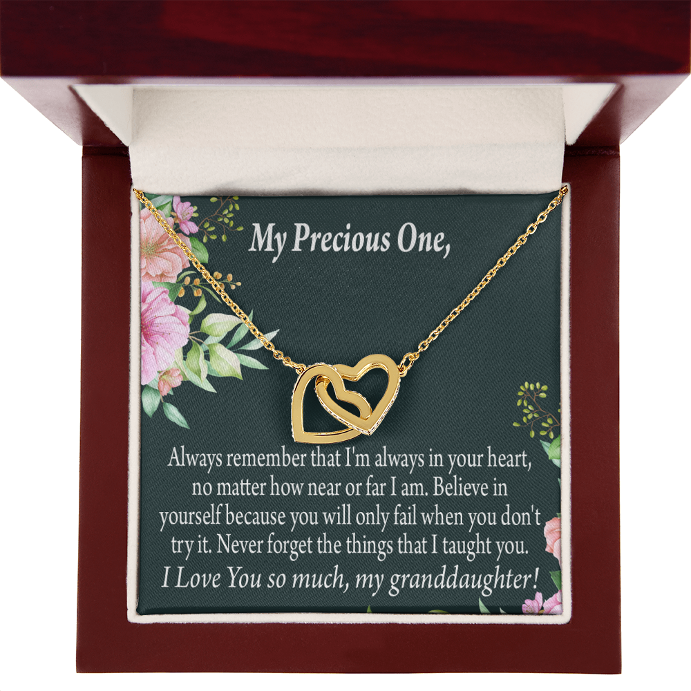 To Granddaughter Inspirational Message From Grandma Inseparable Necklace-Express Your Love Gifts