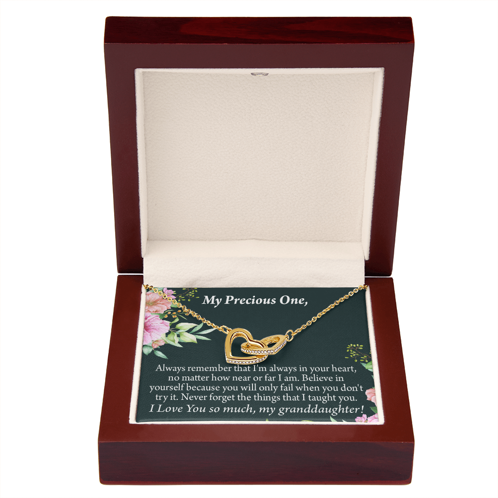 To Granddaughter Inspirational Message From Grandma Inseparable Necklace-Express Your Love Gifts