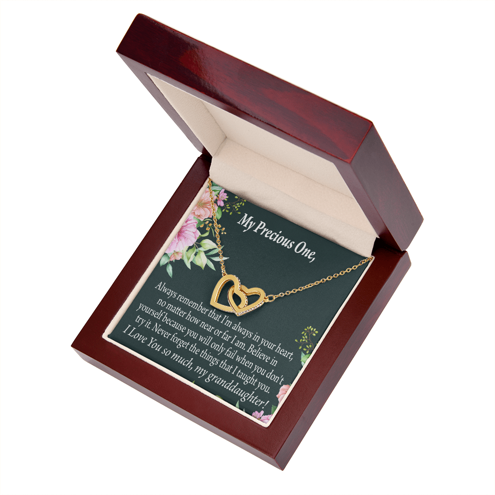 To Granddaughter Inspirational Message From Grandma Inseparable Necklace-Express Your Love Gifts
