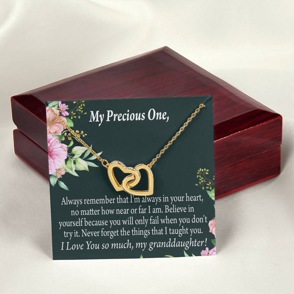 To Granddaughter Inspirational Message From Grandma Inseparable Necklace-Express Your Love Gifts