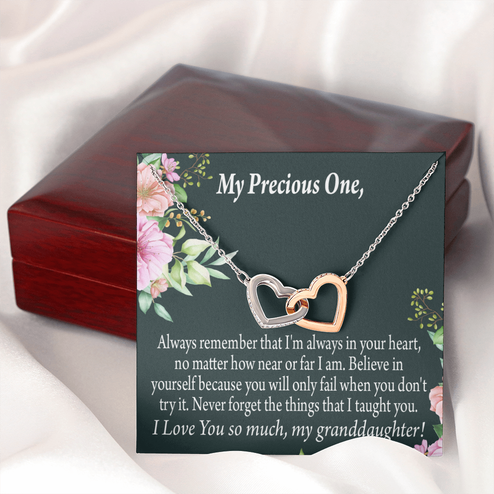 To Granddaughter Inspirational Message From Grandma Inseparable Necklace-Express Your Love Gifts