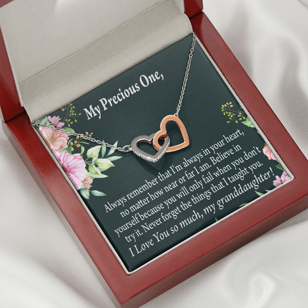 To Granddaughter Inspirational Message From Grandma Inseparable Necklace-Express Your Love Gifts