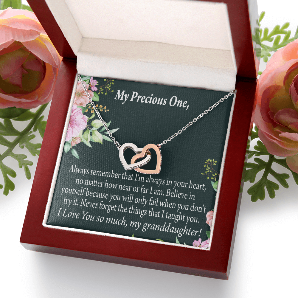 To Granddaughter Inspirational Message From Grandma Inseparable Necklace-Express Your Love Gifts