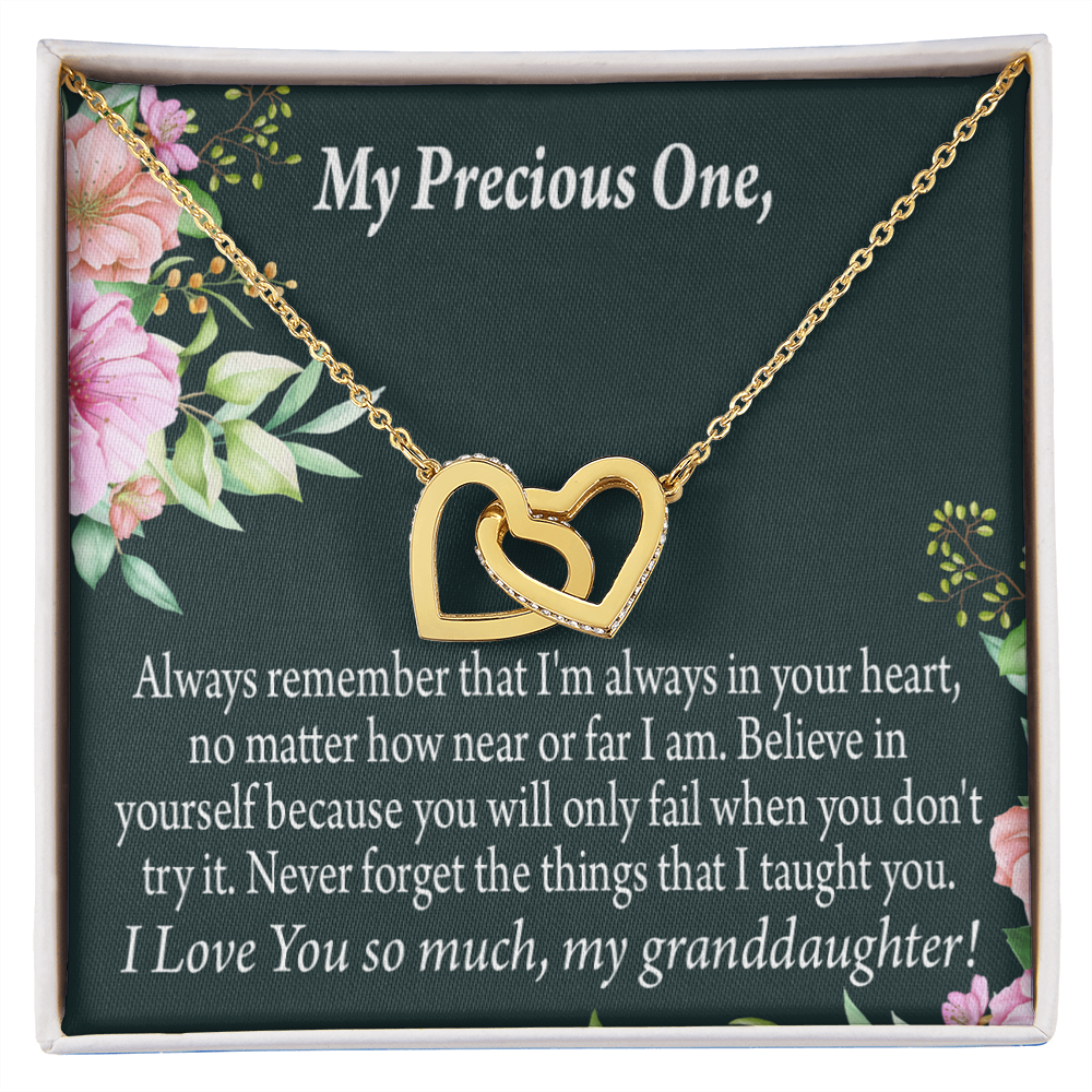 To Granddaughter Inspirational Message From Grandma Inseparable Necklace-Express Your Love Gifts