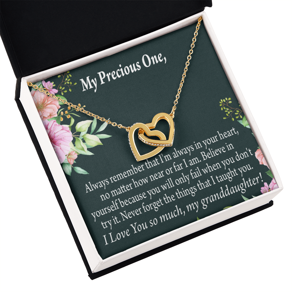 To Granddaughter Inspirational Message From Grandma Inseparable Necklace-Express Your Love Gifts