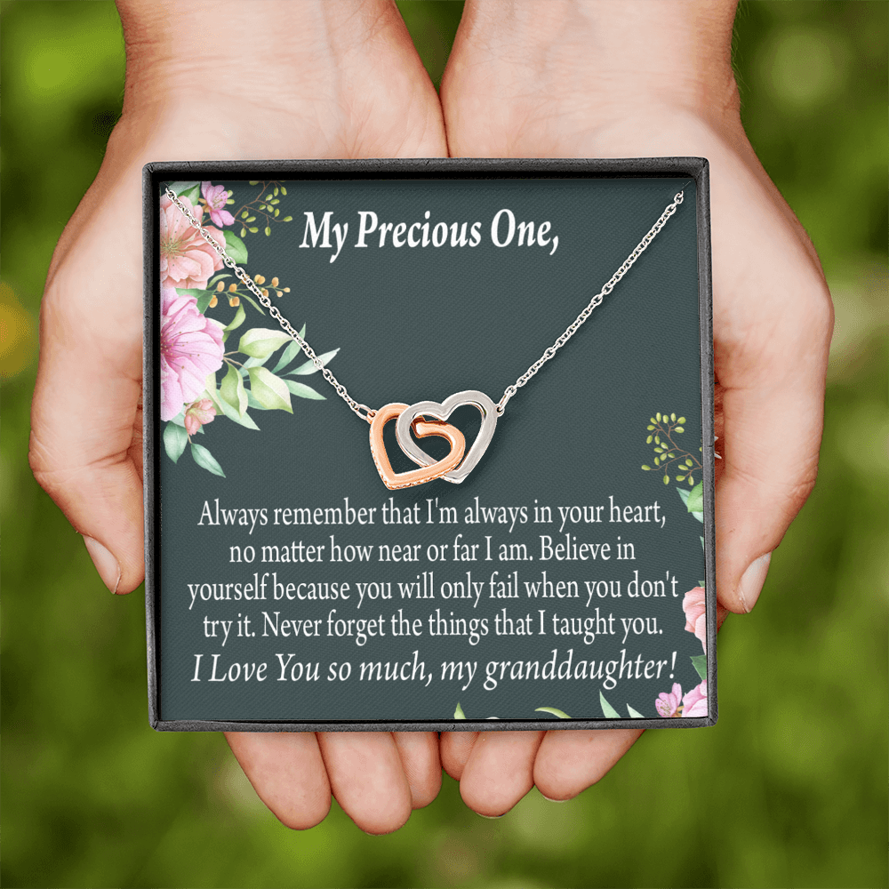 To Granddaughter Inspirational Message From Grandma Inseparable Necklace-Express Your Love Gifts