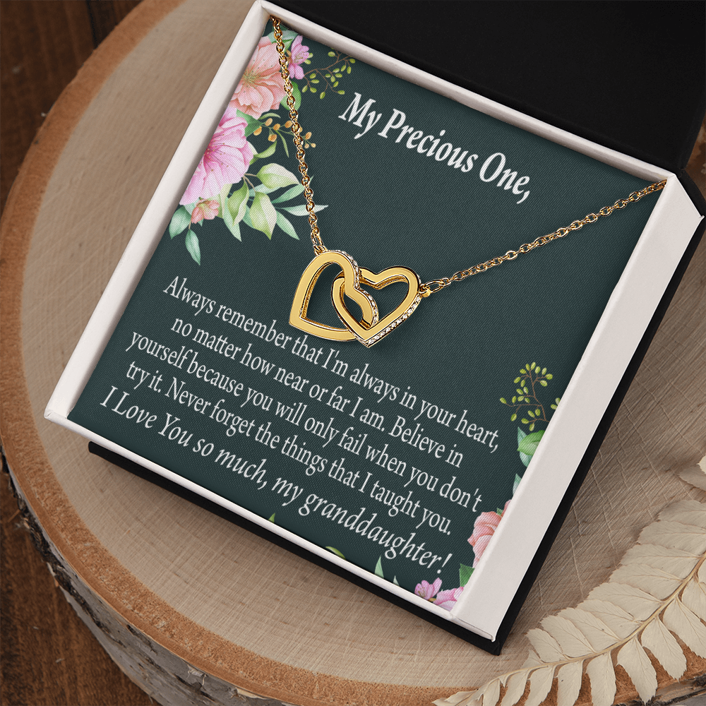 To Granddaughter Inspirational Message From Grandma Inseparable Necklace-Express Your Love Gifts