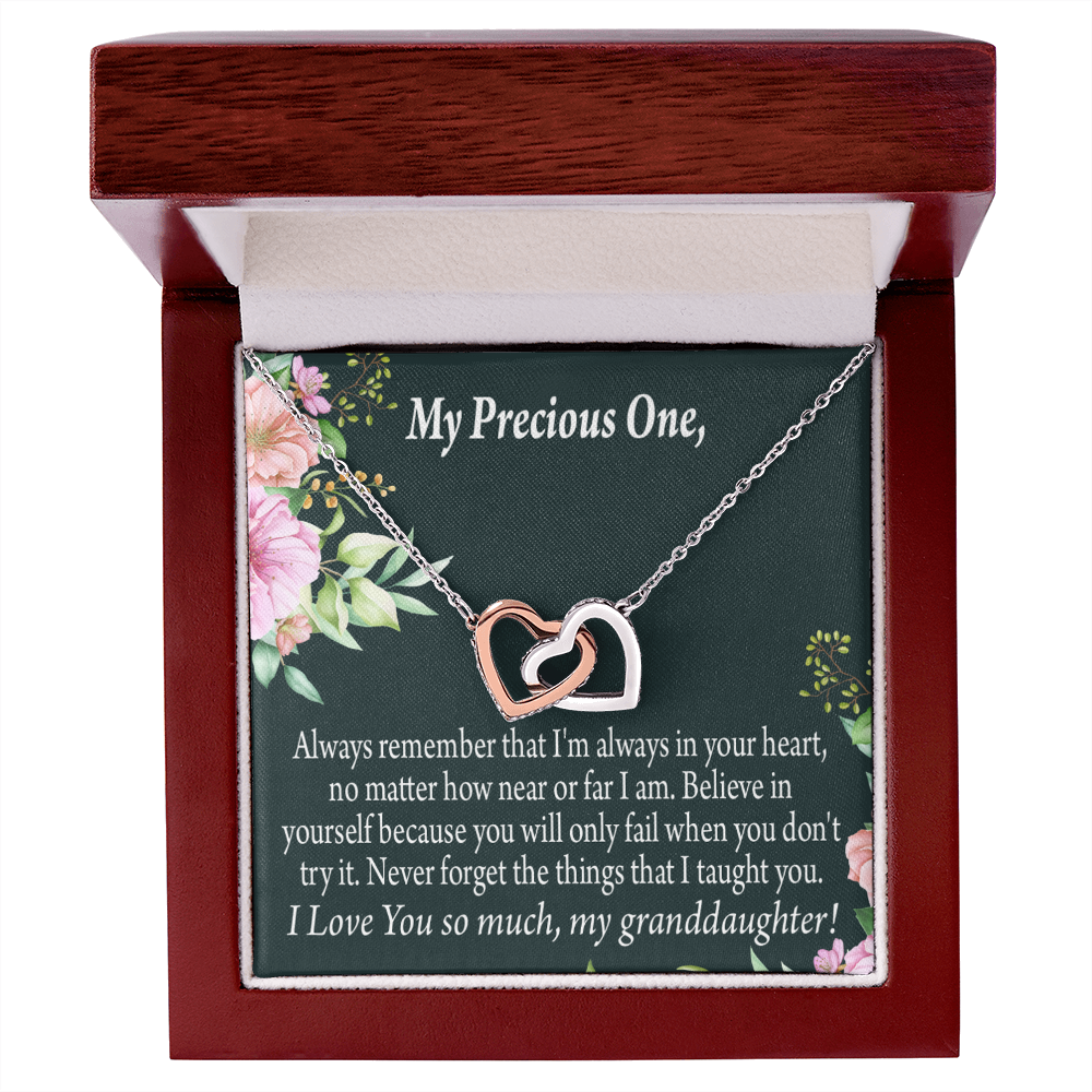 To Granddaughter Inspirational Message From Grandma Inseparable Necklace-Express Your Love Gifts