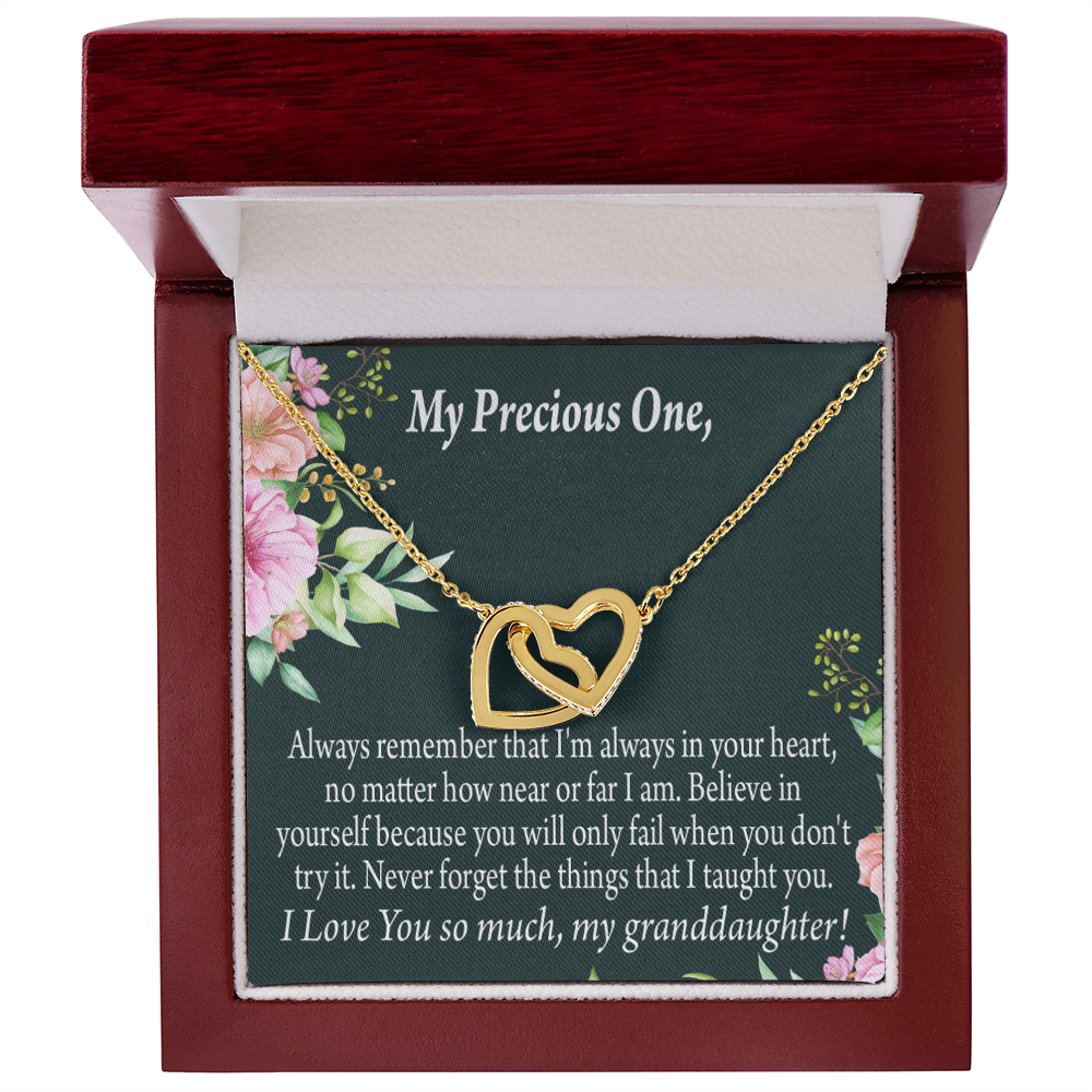 To Granddaughter Inspirational Message From Grandma Inseparable Necklace-Express Your Love Gifts