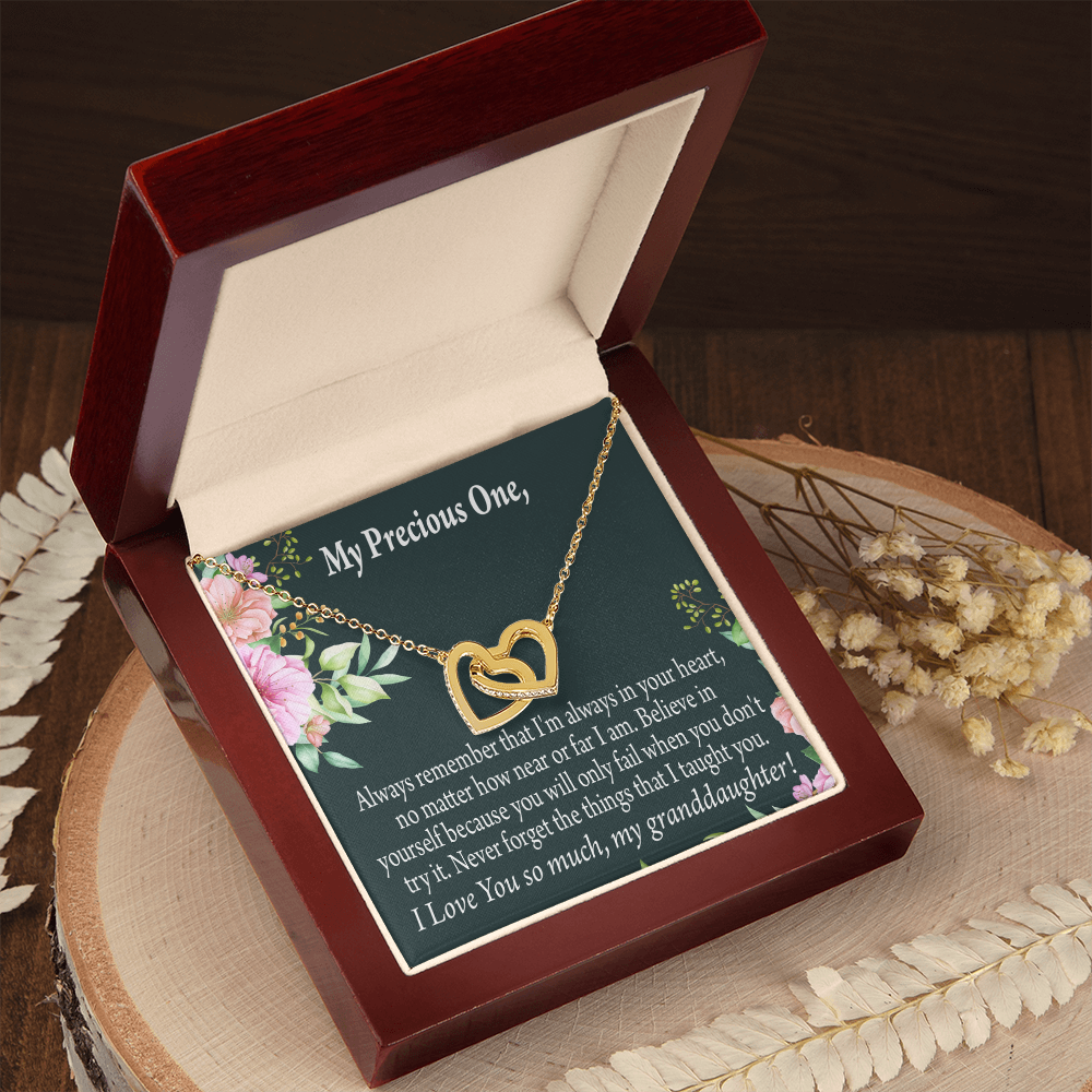 To Granddaughter Inspirational Message From Grandma Inseparable Necklace-Express Your Love Gifts