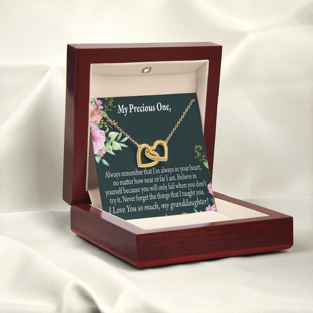 To Granddaughter Inspirational Message From Grandma Inseparable Necklace-Express Your Love Gifts