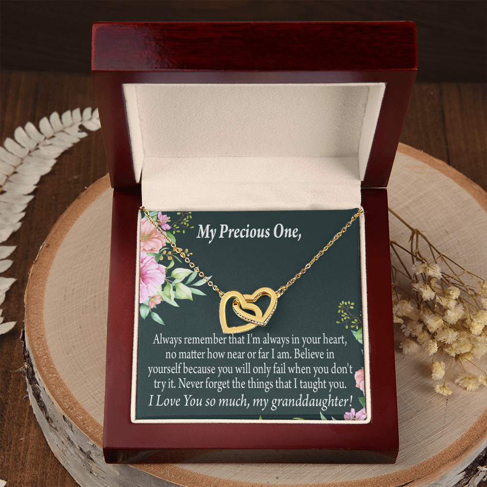 To Granddaughter Inspirational Message From Grandma Inseparable Necklace-Express Your Love Gifts