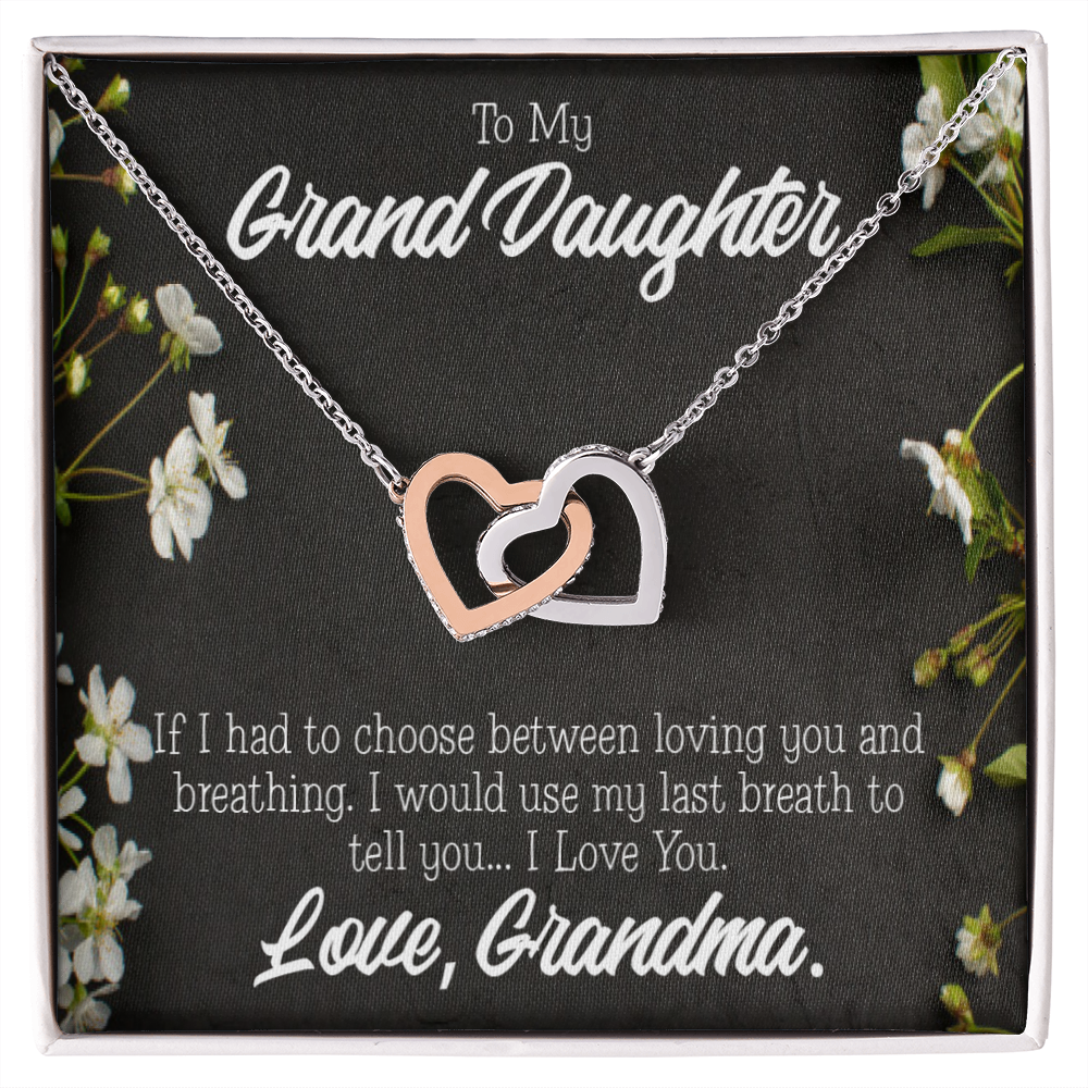 To Granddaughter Last Breath Grandma Inseparable Necklace-Express Your Love Gifts