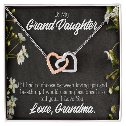 To Granddaughter Last Breath Grandma Inseparable Necklace-Express Your Love Gifts