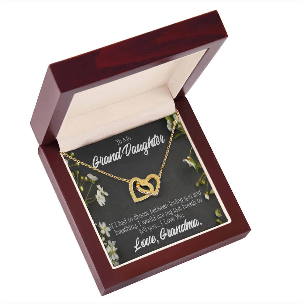 To Granddaughter Last Breath Grandma Inseparable Necklace-Express Your Love Gifts