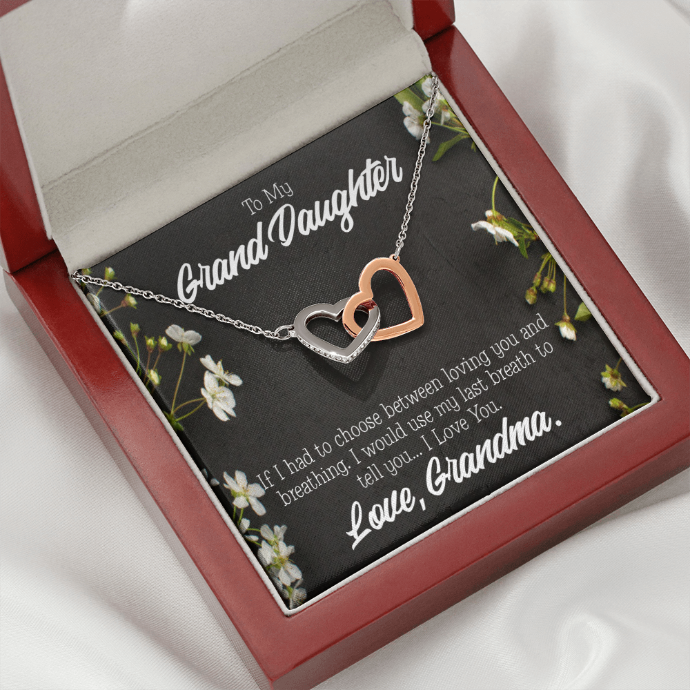 To Granddaughter Last Breath Grandma Inseparable Necklace-Express Your Love Gifts