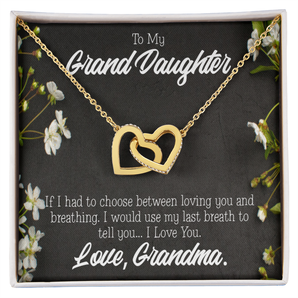 To Granddaughter Last Breath Grandma Inseparable Necklace-Express Your Love Gifts