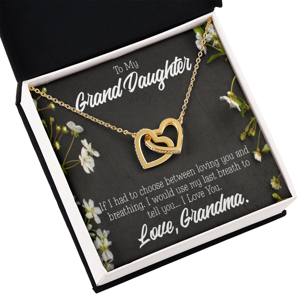 To Granddaughter Last Breath Grandma Inseparable Necklace-Express Your Love Gifts