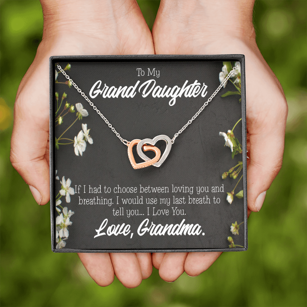 To Granddaughter Last Breath Grandma Inseparable Necklace-Express Your Love Gifts
