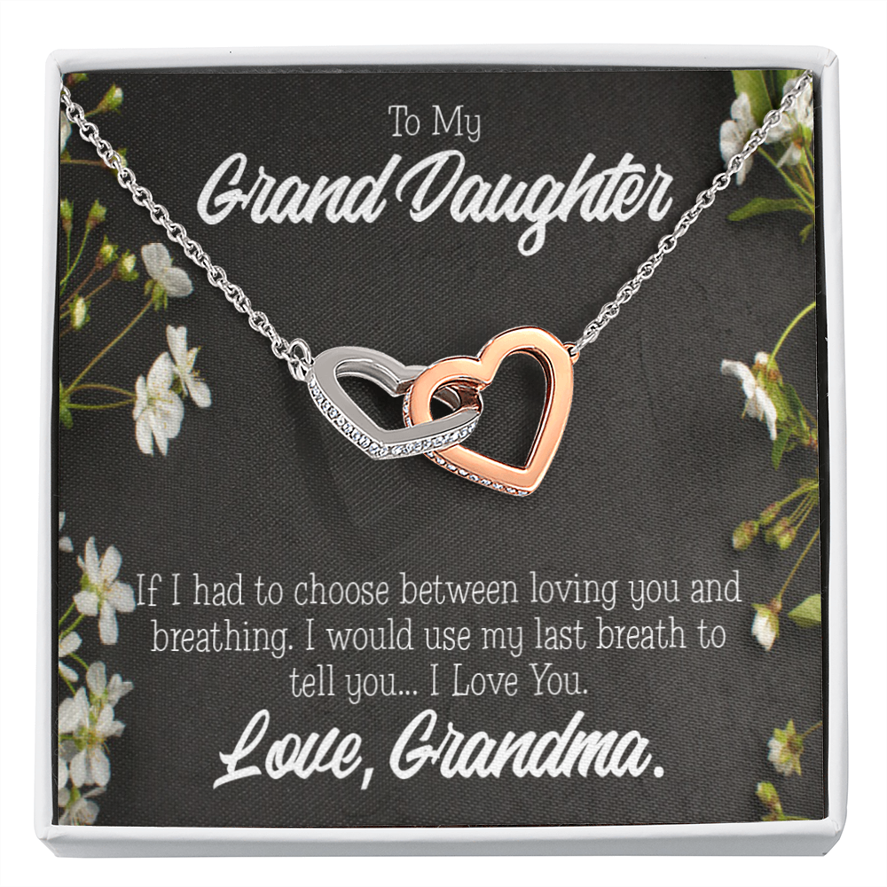 To Granddaughter Last Breath Grandma Inseparable Necklace-Express Your Love Gifts
