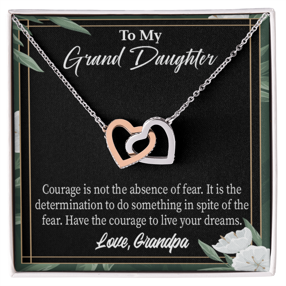 To Granddaughter Live Your Dreams Inseparable Necklace-Express Your Love Gifts