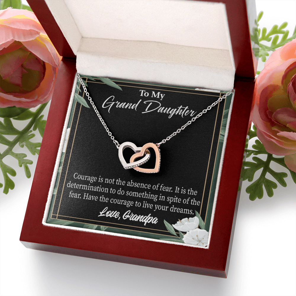 To Granddaughter Live Your Dreams Inseparable Necklace-Express Your Love Gifts