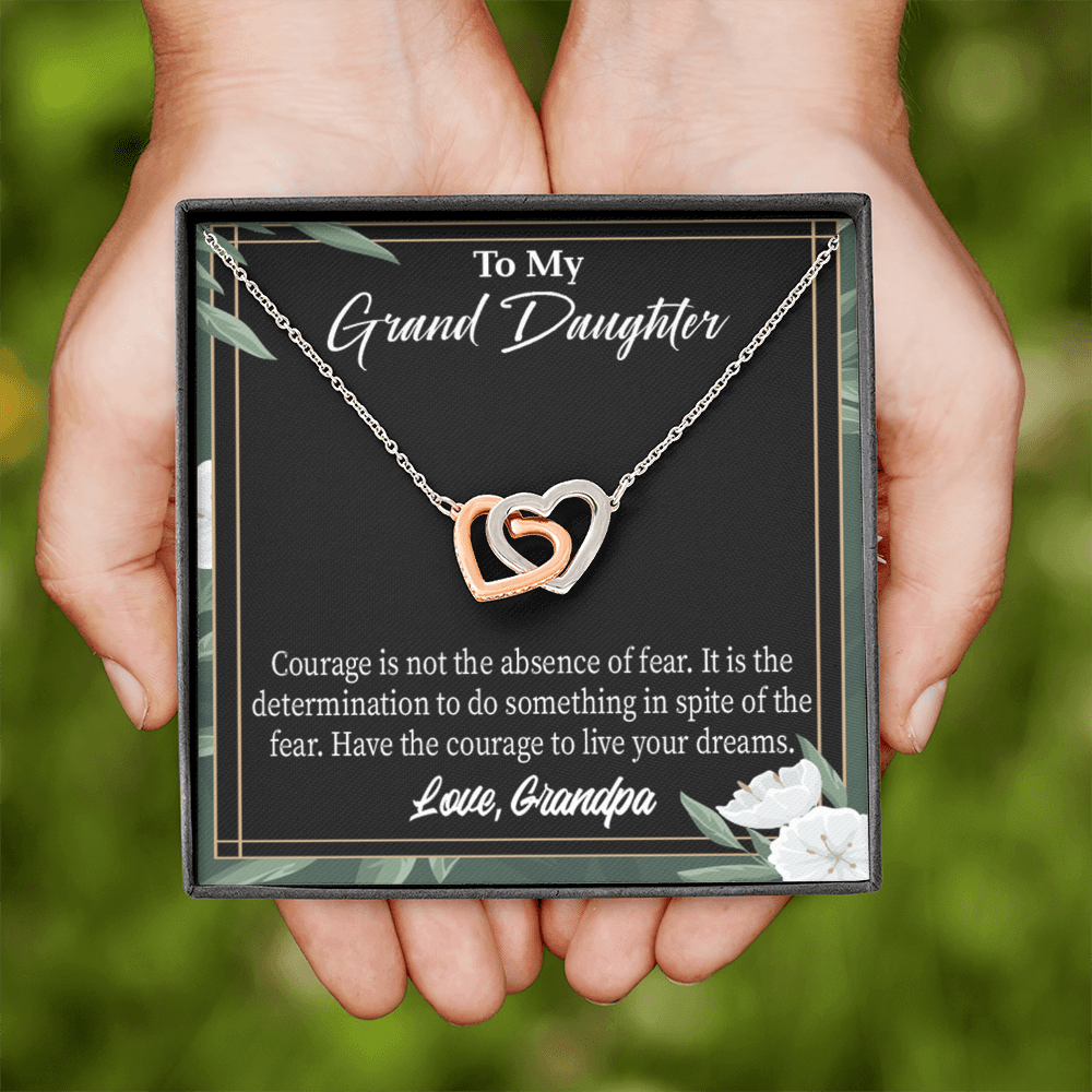 To Granddaughter Live Your Dreams Inseparable Necklace-Express Your Love Gifts
