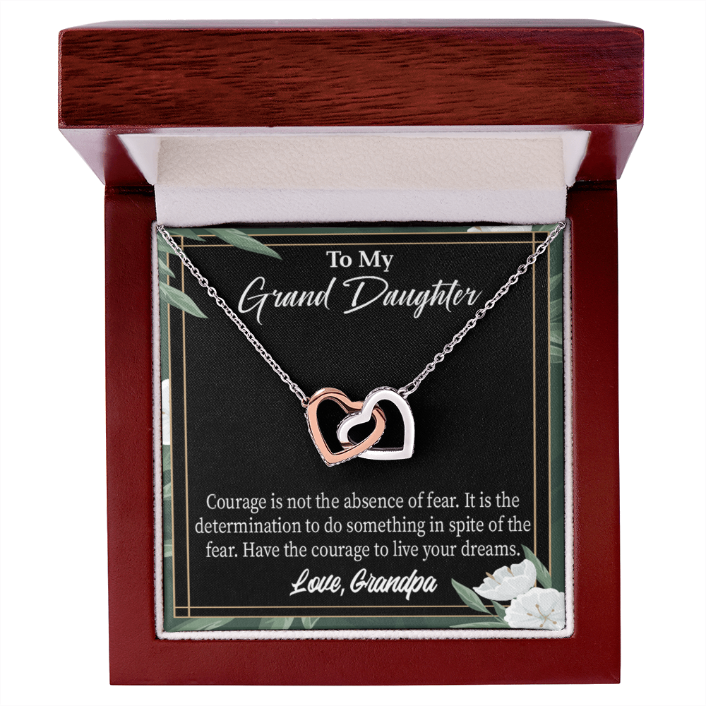 To Granddaughter Live Your Dreams Inseparable Necklace-Express Your Love Gifts