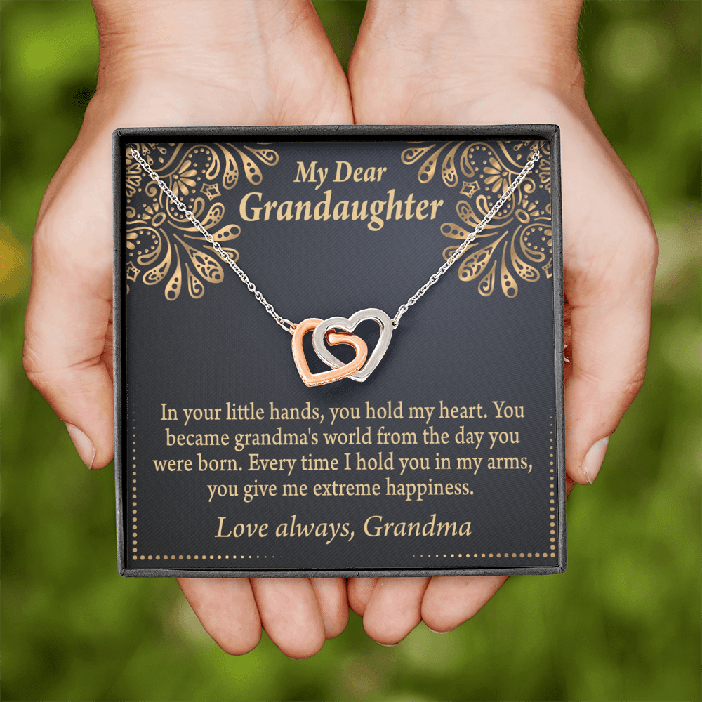 To Granddaughter Love Means A Grandchild Inseparable Necklace-Express Your Love Gifts