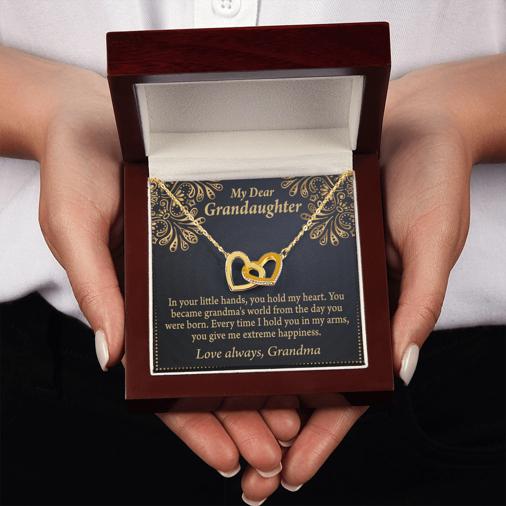 To Granddaughter Love Means A Grandchild Inseparable Necklace-Express Your Love Gifts