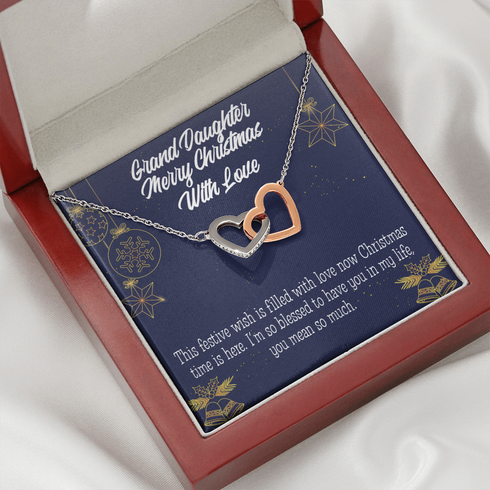 To Granddaughter Merry Christmas Granddaughter Inseparable Necklace-Express Your Love Gifts