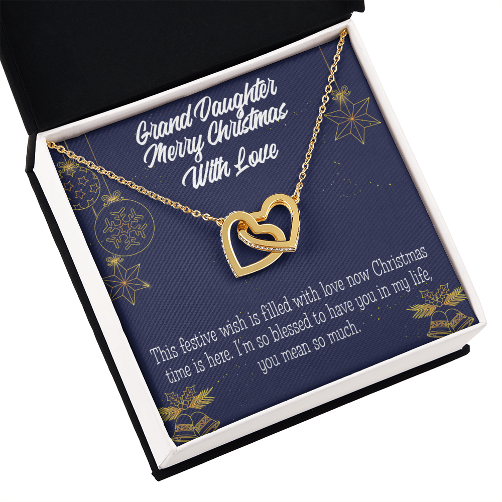 To Granddaughter Merry Christmas Granddaughter Inseparable Necklace-Express Your Love Gifts