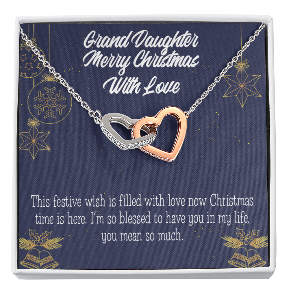 To Granddaughter Merry Christmas Granddaughter Inseparable Necklace-Express Your Love Gifts