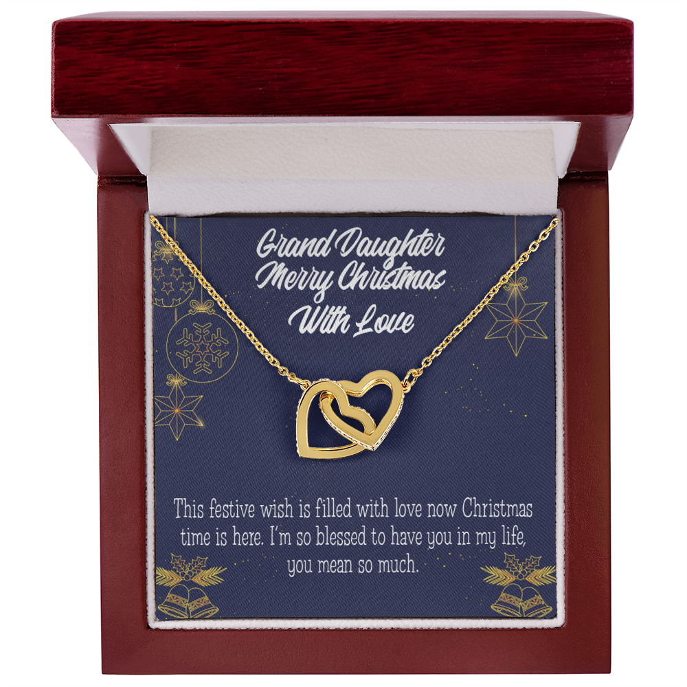 To Granddaughter Merry Christmas Granddaughter Inseparable Necklace-Express Your Love Gifts