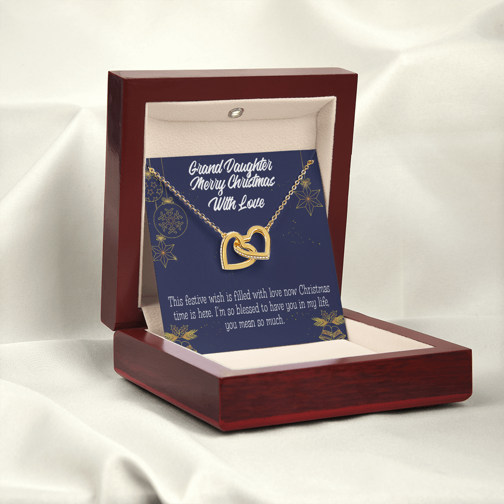 To Granddaughter Merry Christmas Granddaughter Inseparable Necklace-Express Your Love Gifts