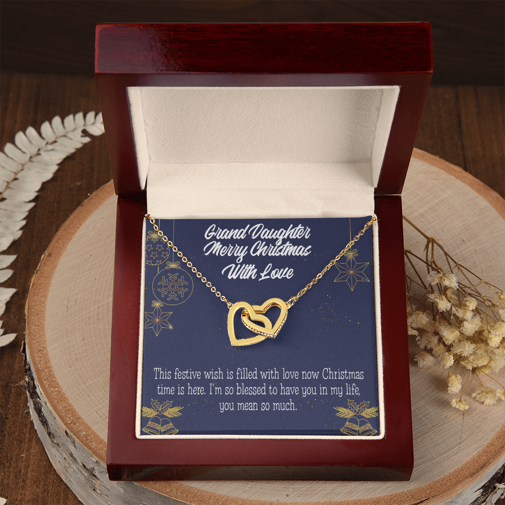 To Granddaughter Merry Christmas Granddaughter Inseparable Necklace-Express Your Love Gifts
