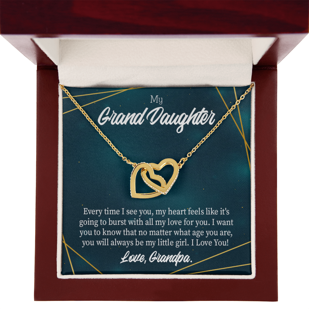 To Granddaughter My Little Girl Inseparable Necklace-Express Your Love Gifts