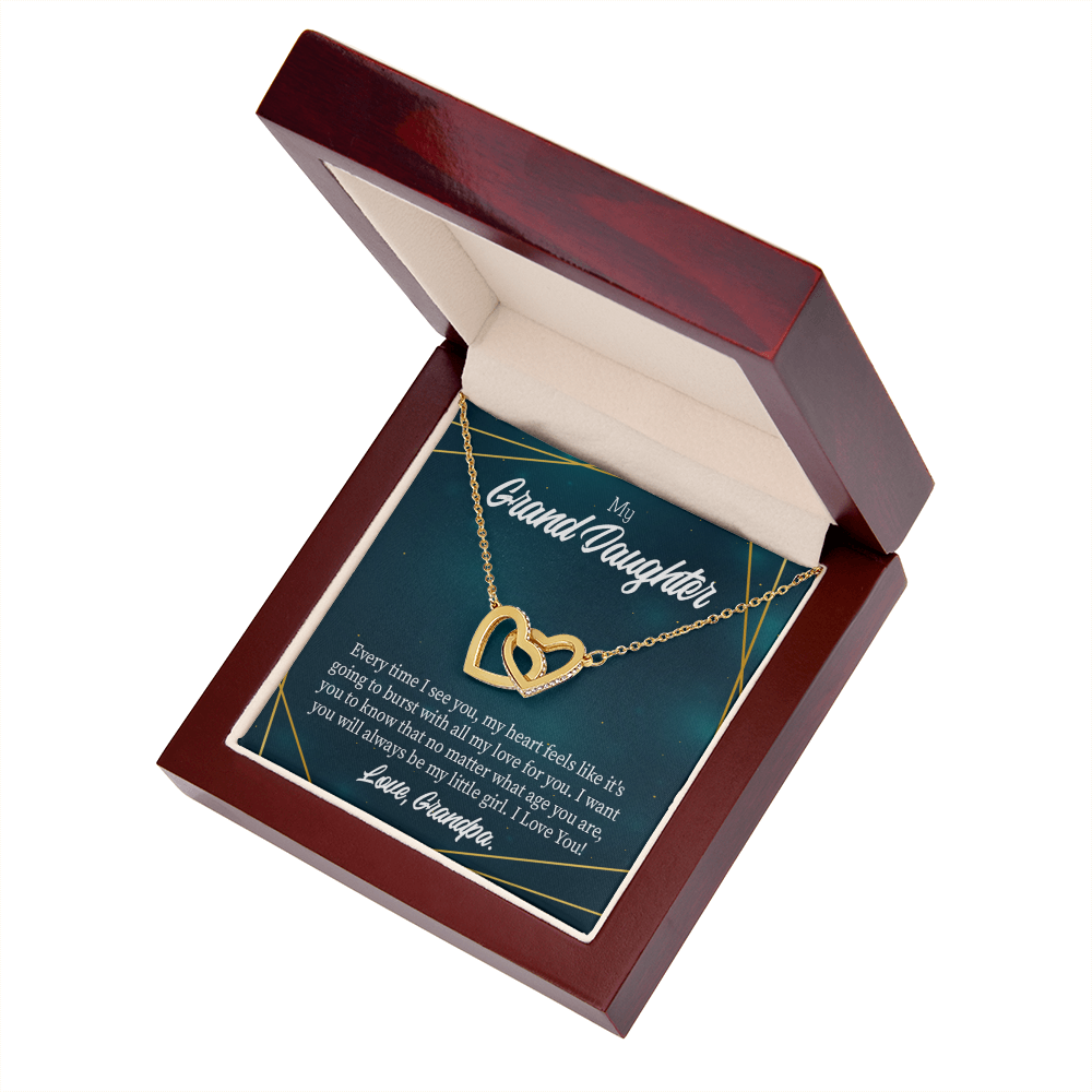 To Granddaughter My Little Girl Inseparable Necklace-Express Your Love Gifts