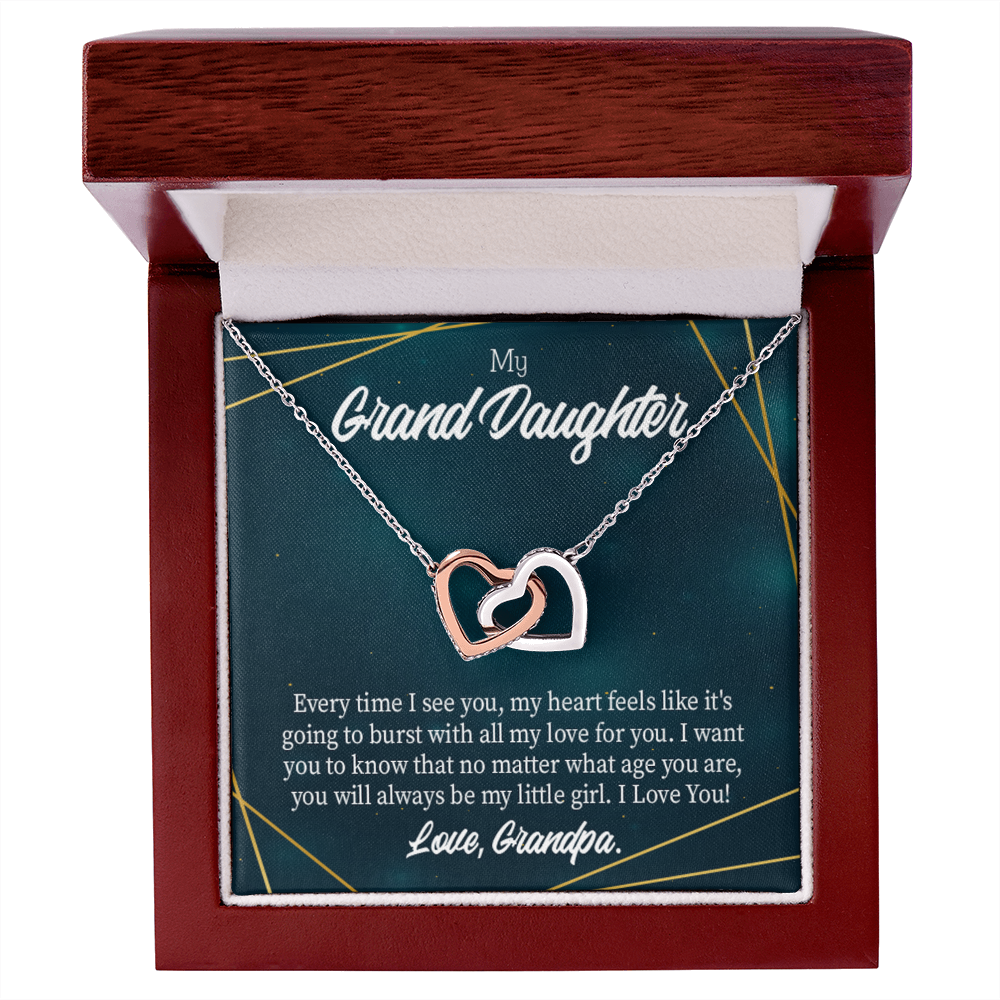 To Granddaughter My Little Girl Inseparable Necklace-Express Your Love Gifts
