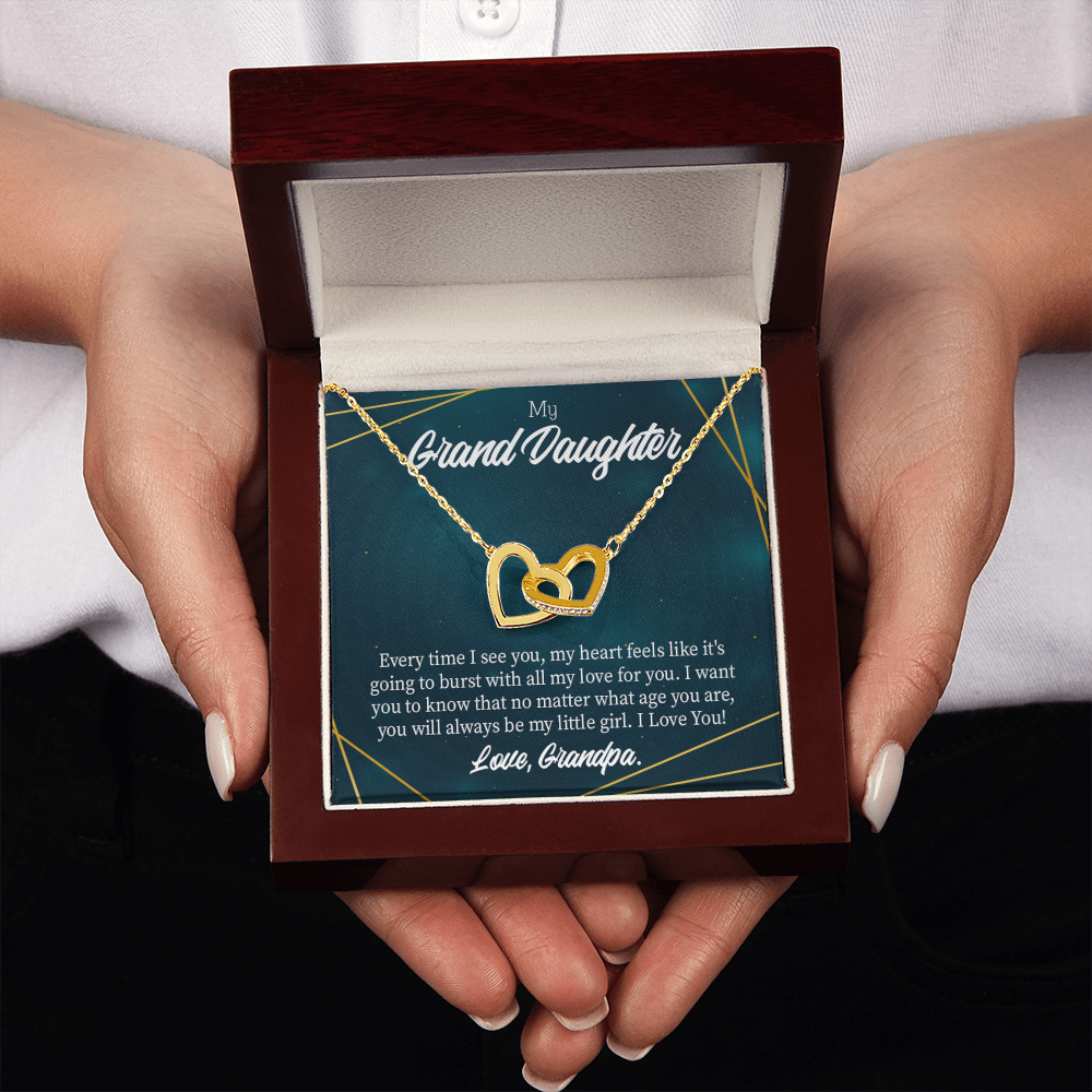 To Granddaughter My Little Girl Inseparable Necklace-Express Your Love Gifts