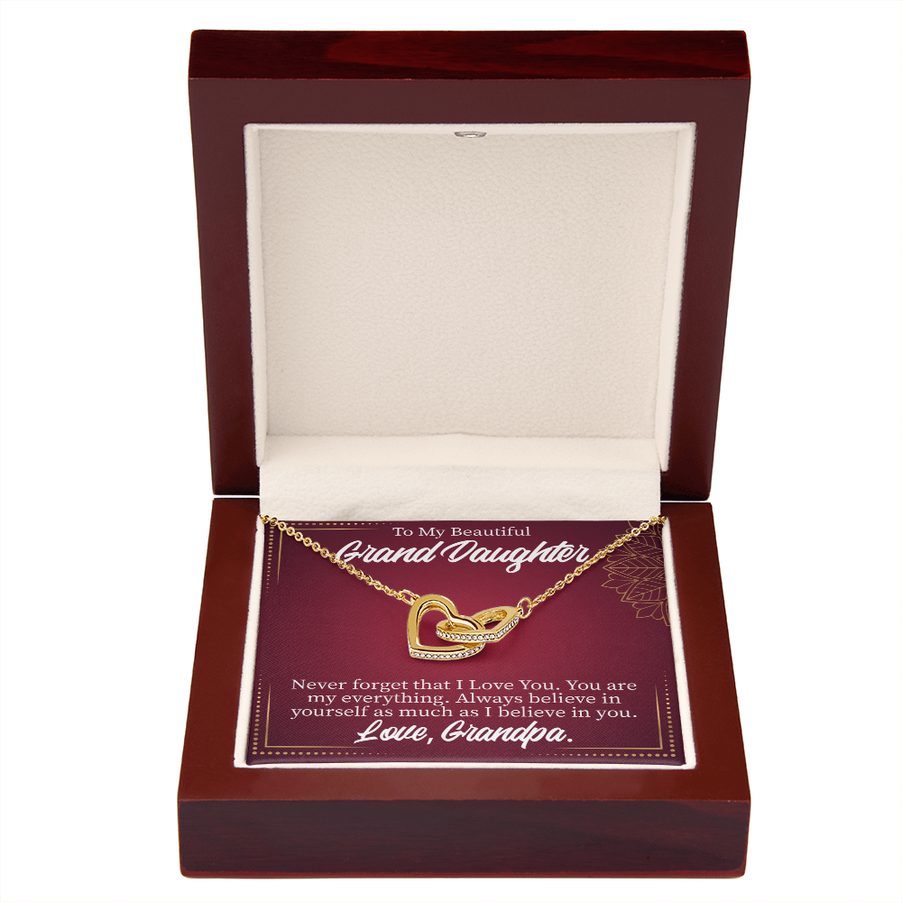 To Granddaughter Never Forget Grandpa Inseparable Necklace-Express Your Love Gifts