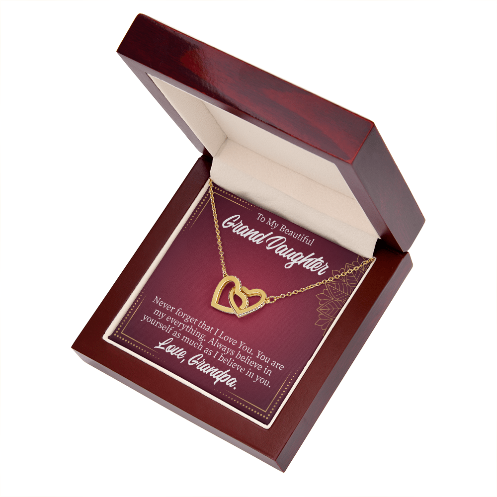 To Granddaughter Never Forget Grandpa Inseparable Necklace-Express Your Love Gifts