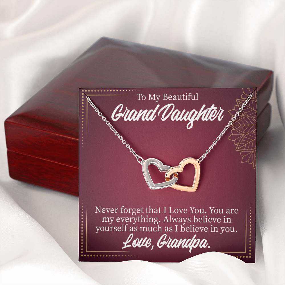To Granddaughter Never Forget Grandpa Inseparable Necklace-Express Your Love Gifts